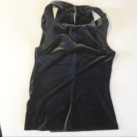 The Limited Black Velour Cowl Neckline Keyhole Back Tank Top - Picture 4 of 7